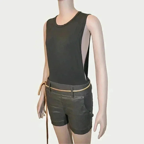Zvoov Black Coated Cotton Shorts Size Small‎ Casual Formal Evening Fall Shorts